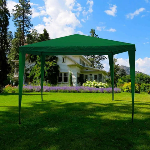 Gazebo 3x3m Struttura Tubolare in Acciaio Verniciato con Copertura Impermeabile Anti-UV Resistente Verde Ean 8023755047627