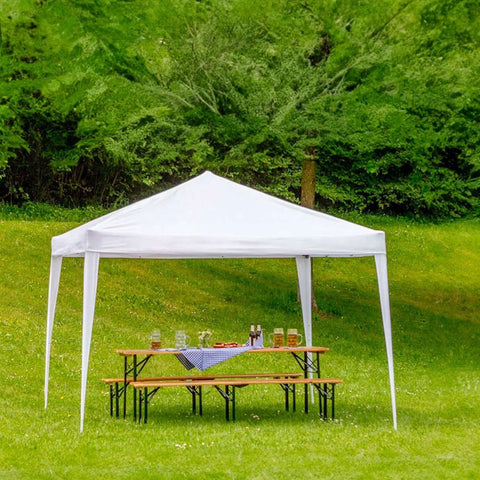 Gazebo 3x3m Struttura Tubolare in Acciaio Verniciato con Copertura Impermeabile Anti-UV Resistente Bianco Ean 8023755047634