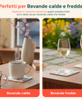 Sottobicchieri Floreali in Ceramica – Set 4 per Bevande Calde e Fredde