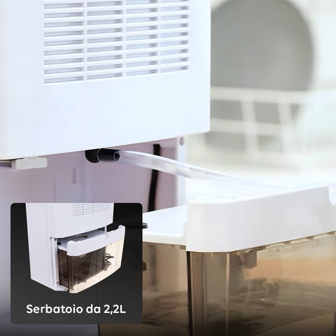 Wintem Deumidificatore Urano Compatto Serbatoio 2,2L con Display LED Touch, Spegnimento Automatico e Tecnologia Peltier Ean-8052286430400
