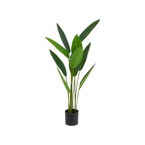 Kunstmatige tropische strelitzia met pot voor binnen, 97 cm