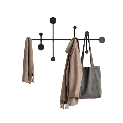 Moderne wandkapstok met 10 haken van stevig metaal – 59x33,5 cm, draagvermogen 30 kg – inclusief montageset