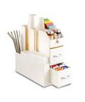 avilia home organizer porta capsule porta cialde 9 scomparti e 2 cassetti multiuso bianco ean 8052879011016