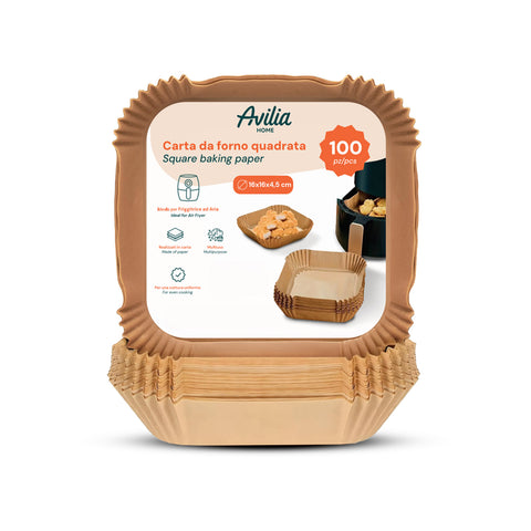 Set van 100 stuks bakpapier voor de heteluchtfriteuse - waterdicht en hittebestendig