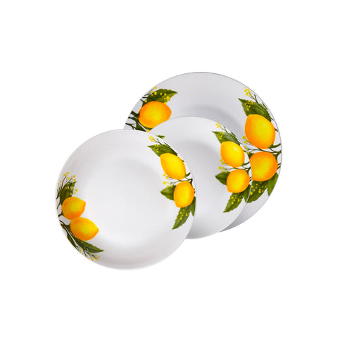 Servizio Piatti 18 Pezzi In Porcellana Limoni