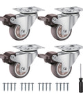 daima set 4 ruote universali piroettanti da 50 mm ruote girevoli a 360 in gomma e acciaio portata 200 kg kit completo con viti e cacciavite ean 8056590070529