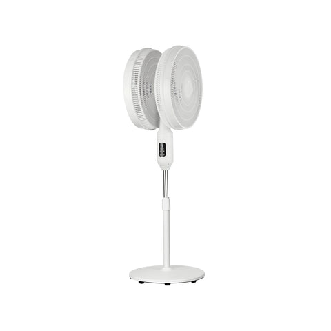Staande ventilator van 50 W met dubbele luchtuitlaat, verstelbare hoogte en led-display