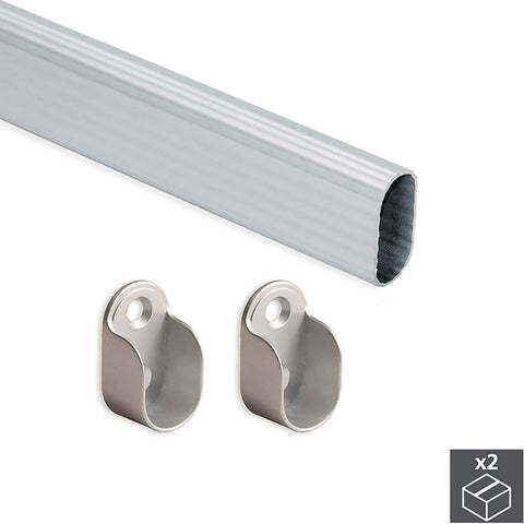 Kledingroede voor kast 30x15 mm