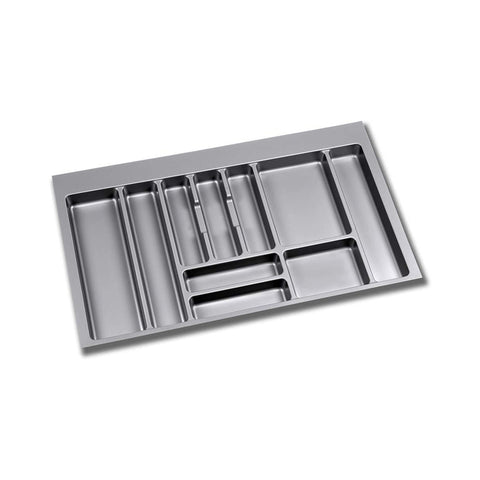 Portaposate Regolabile Per Cassetto In Plastica 83cm Grigio