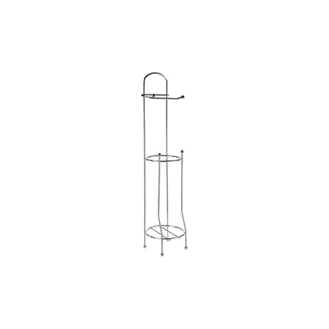 Vrijstaande toiletrolhouder met reservehouder Silver