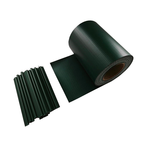Inkijkwering voor balkon en tuin van pvc 19x3500 cm groen