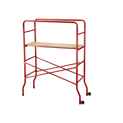 Metalen rolsteiger met platform en 2 wielen, draagvermogen 100 kg, 143x56 cm