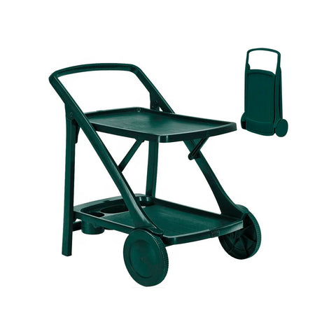 Carrello Portavivande Da Esterno In Resina Verde