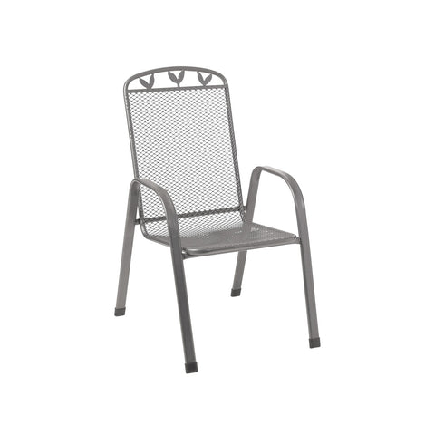 Sedia Da Esterno In Metallo 56x69x98cm Grigio