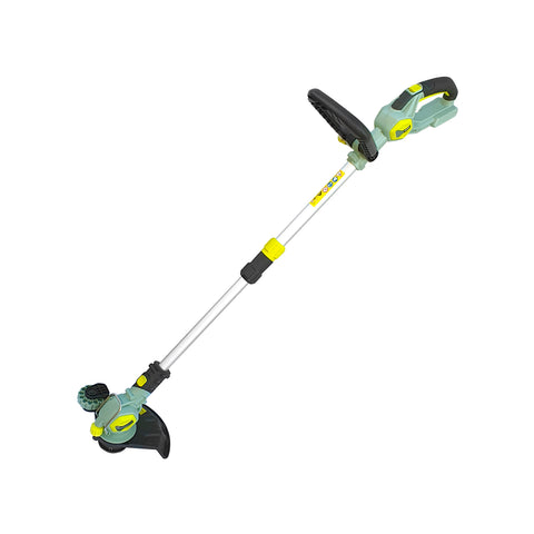 Telescopische kantenmaaier met 90° draaibare kop en uitschuifbare steel van 120 cm, 20 V – 230 Hz