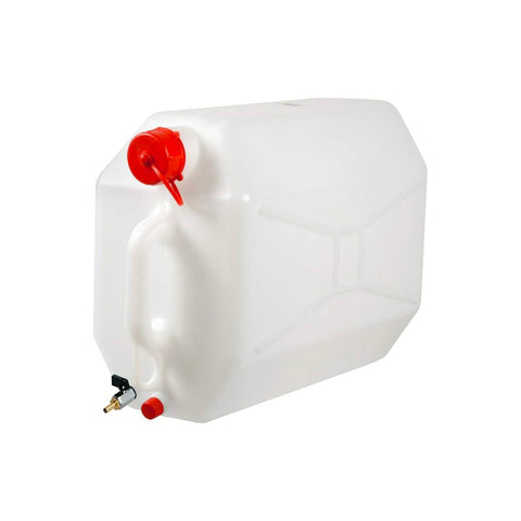 Horizontale jerrycan voor het overbrengen van vloeistoffen met metalen kraan 25 l