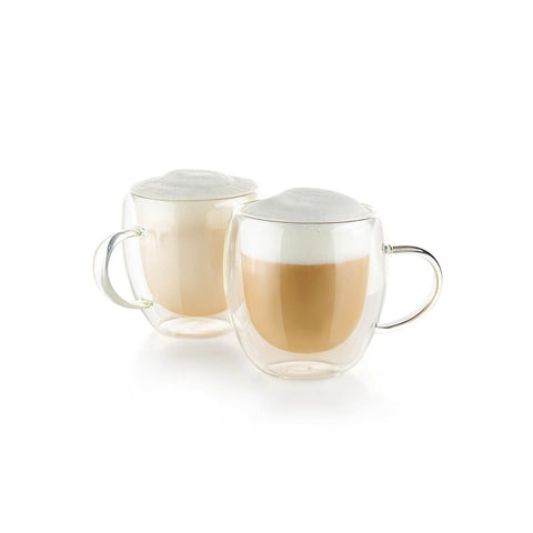 Set 2 Tazze Per Tè E Caffè In Vetro 250ml