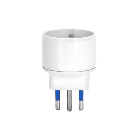Schuko-adapter met 10/16 A-contactdoos en S11-stekker 2P+T wit