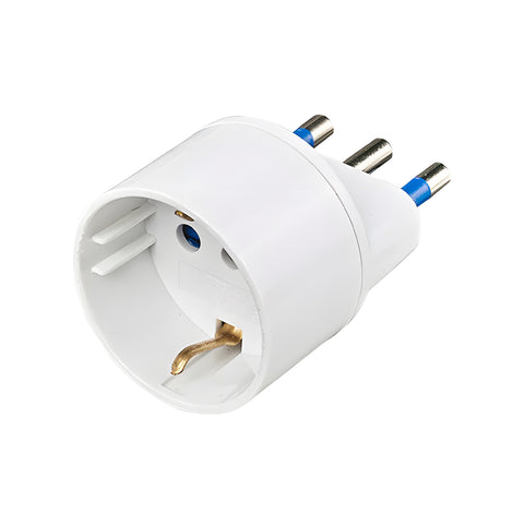 Schuko-adapter met 2P+T-contactdoos en S17-stekker 16 A 250 V wit