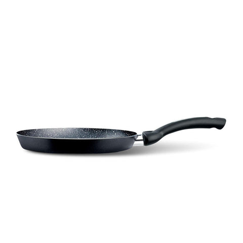 Pannenkoekenpan 27 cm met antiaanbaklaag met steeneffect voor inductie en alle kookplaten