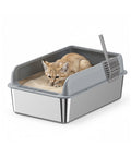 puppy lovers kit lettiera acciaio per gatti completo di coperchio paletta e sacchetto p ean 8054806950238