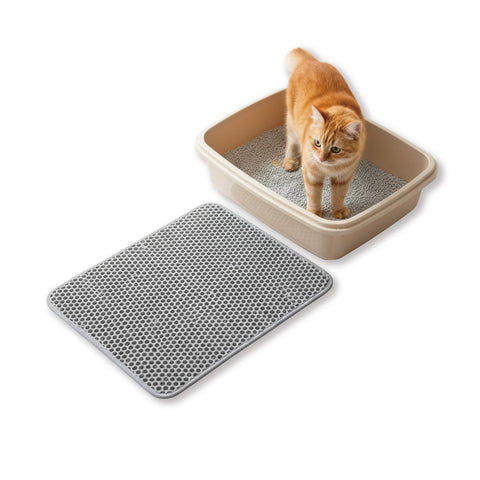 Kattenmat voor het opvangen van kattenbakvulling, honingraat 90x60 cm