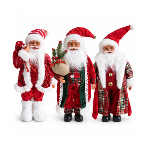 saint joy babbo natale con luci e musica statua natalizia decorativa 65 95 120 cm ornamento luminoso a batteria blind box ean 8056819080308