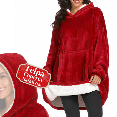 Deken met mouwen en capuchon, oversized dekenhoodie in 2 kleuren