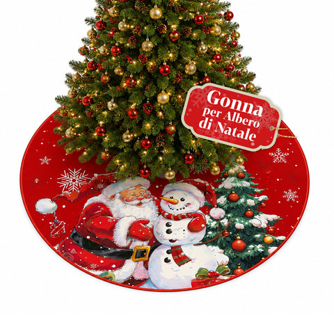 Pluche kerstboomrok van 120 cm, 4 motieven