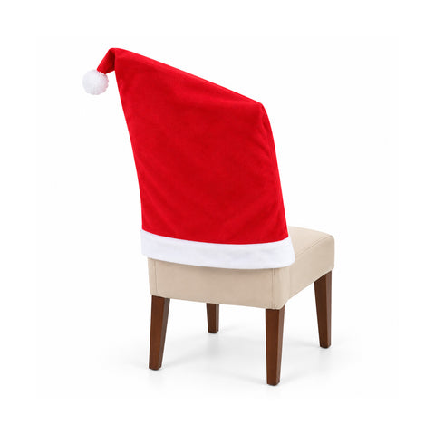 Kerststoelhoes in de vorm van een kerstmuts, 50x60 cm