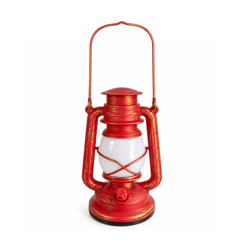 saint joy lanterna natalizia rossa led effetto fiamma con musica di natale gancio per appendere e rifiniture dorate decorazione 15x11x25 cm ean 8056819207835