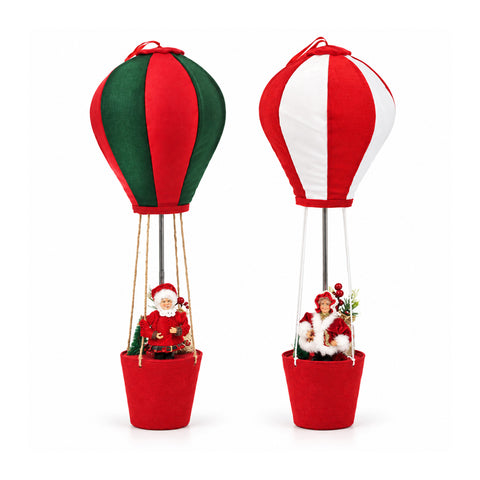 Decoratieve kerstluchtballon met kerstvrouw, H83 cm