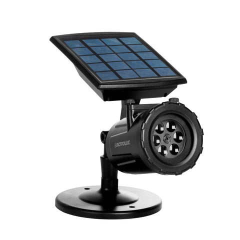 Zonne-LED-projector met 2 verwisselbare kerstslides, lichteffecten, rotatiesysteem, waterafstotend, met bevestigingspin