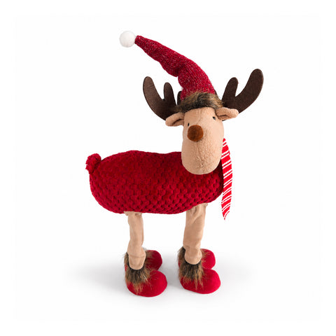 Groot kerstrendier van 63 cm van zacht pluche – kerstdecoratie met verzwaarde poten | 4 kleuren