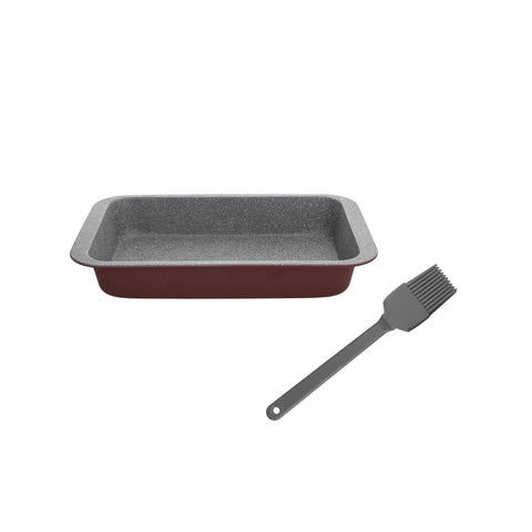 Set voor plumcake met kwast 23x13 cm