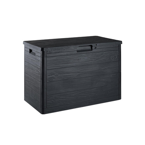 Opbergkist voor buiten 160 l – houteffect, compact en robuust