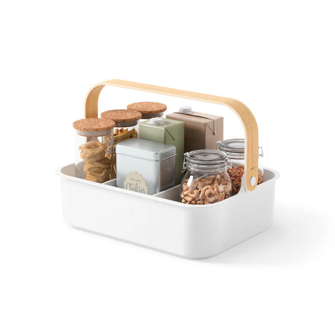 Multifunctioneel opbergmandje met 2 vakken 28x17cm