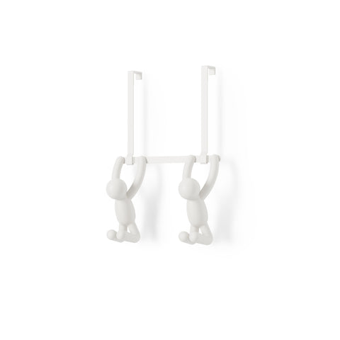Gancio Doppio Sopraporta Buddy Bianco