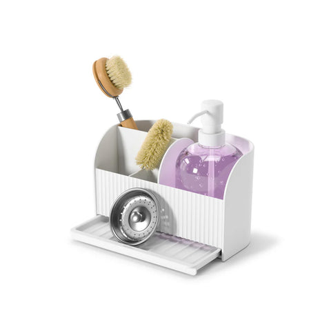 Organizer Portautensili Da Lavello Con Dispenser Sapone 500ml