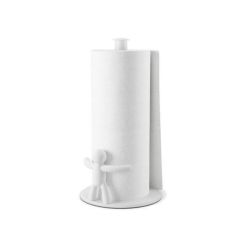 Portarotolo Da Cucina In Acciaio Bianco