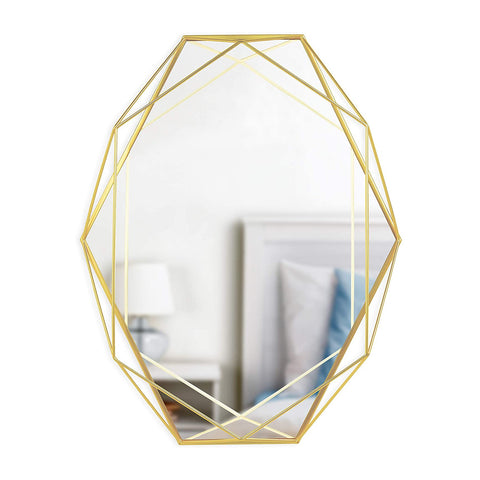 Prismavormige wandspiegel 56,5x42,5x8,3 cm, goud