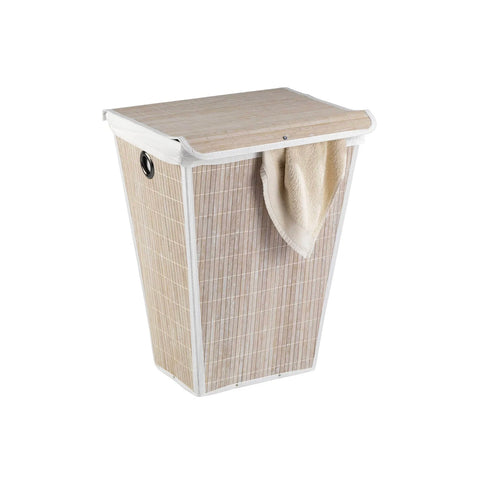 Conische witte bamboe wasmand
