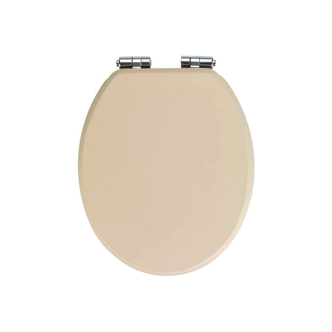 Sedile Wc Cuero Beige In Look Pelle In Mdf