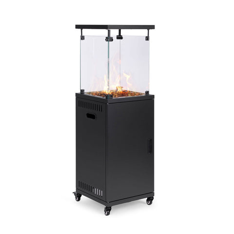 Gashaard voor buiten met lavasteen en wielen – 12 kW