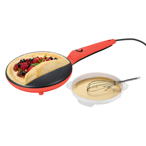 Elektrische crêpemaker, 600 W, met antiaanbaklaag en accessoires