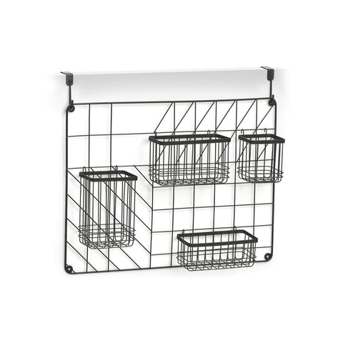 immagine-1-zeller-organizer-da-parete-con-5-cestini-46x12x603-ean-4003368274072