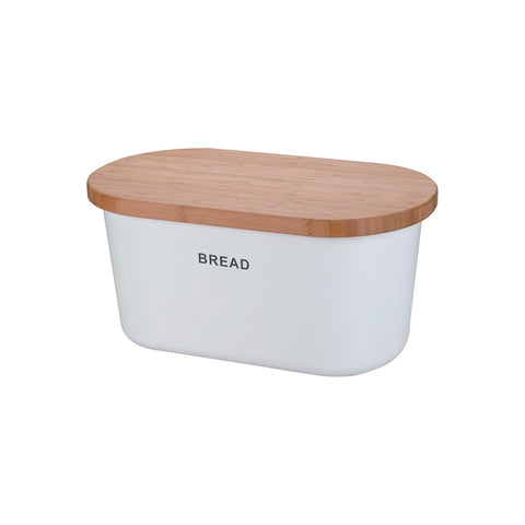 Porta Pane Con Coperchio In Legno 36x20x14,5cm