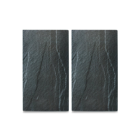 Set van 2 afdekplaten voor kookplaten, leisteen