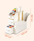 avilia home organizer porta capsule porta cialde 9 scomparti e 2 cassetti multiuso bianco ean 8052879011016