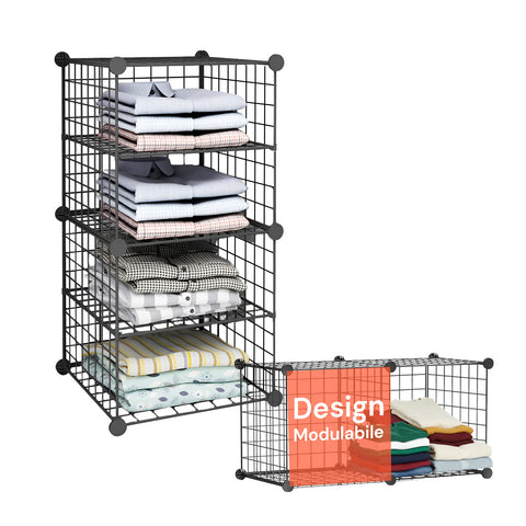 avilia home scaffale modulare a rete 4 ripiani organizer multiuso e resistente ean 8056819052879